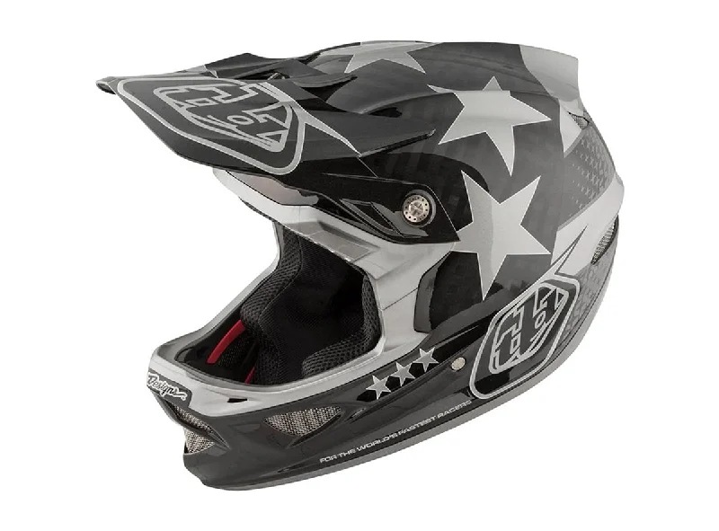 Airy trail goggles-Bicycle helmet mantle curve-Troy Lee Designs D3 Carbon MIPS Full Face Helmet - Freedom - Black-Gray - 2018