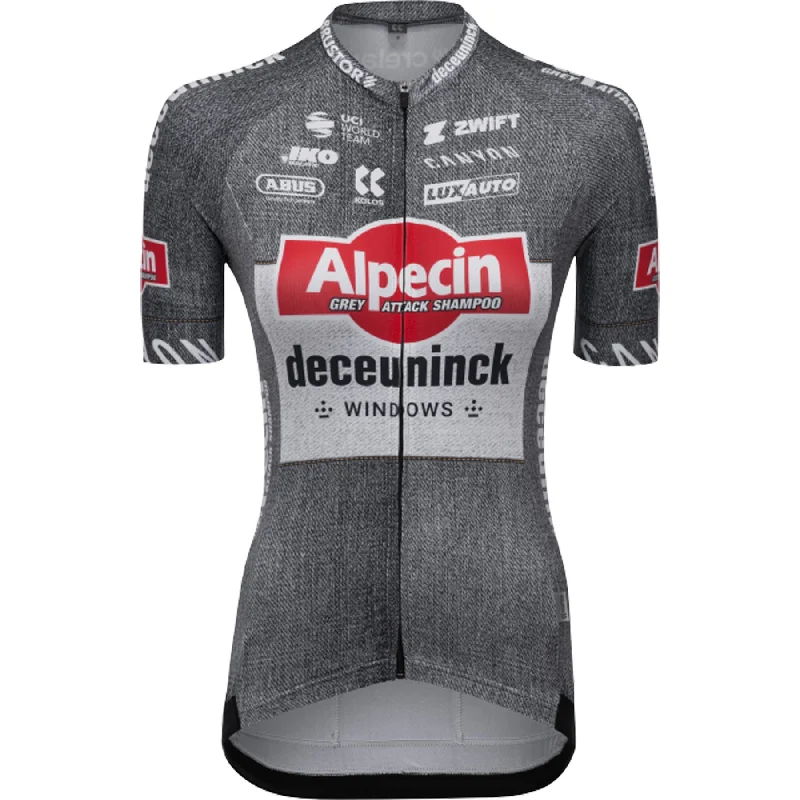 Elastic bib shorts-cycling clothing for muggy spins-Maglia donna Kalas Alpecin Deceuninck 2024 - TDF