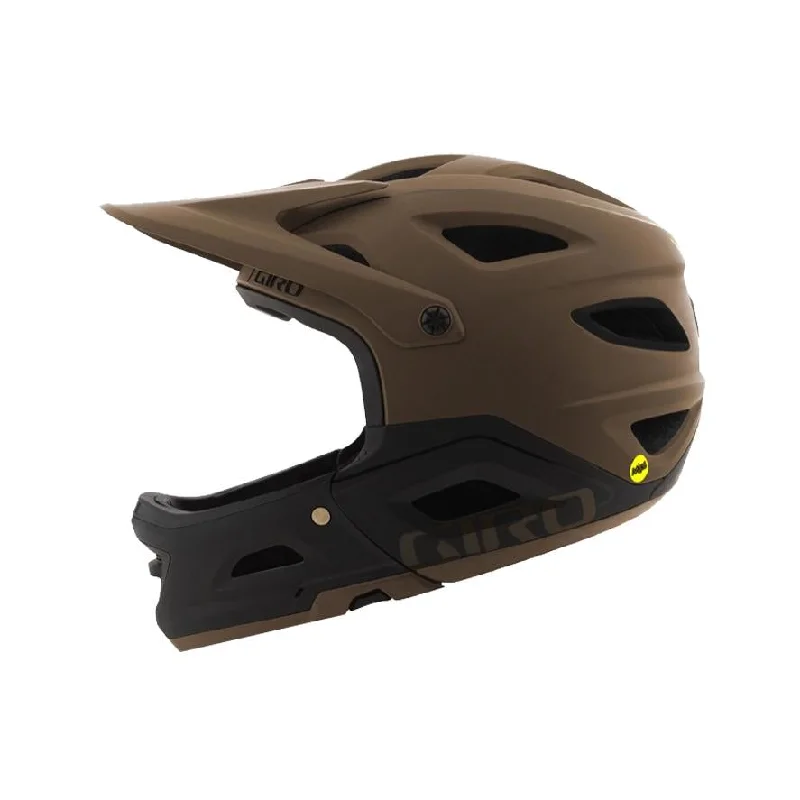 Padded road gloves-Bicycle helmet solid filter-Giro Switchblade MIPS Full Face Helmet - Matt Walnut