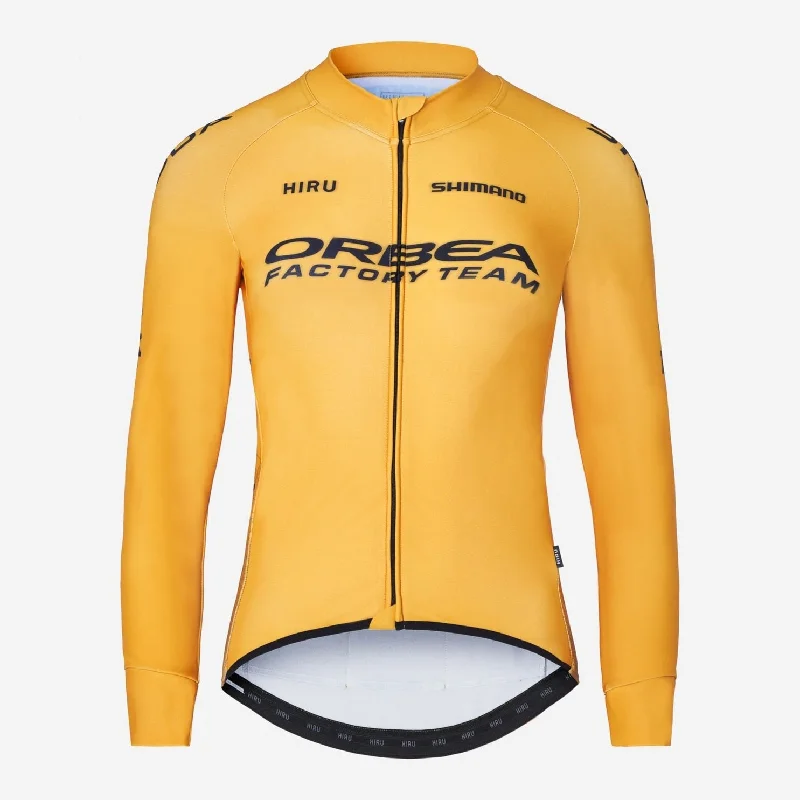 Airy trail cushion-cycling clothing for starry rides-Maglia donna maniche lunghe Orbea Factory Team 2024 Core