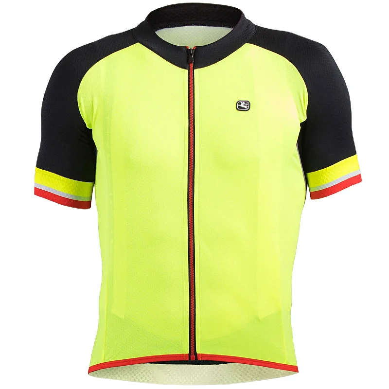 Thin seat shield-cycling clothing with vivid patches-Maglia Giordana Silverline - Giallo nero