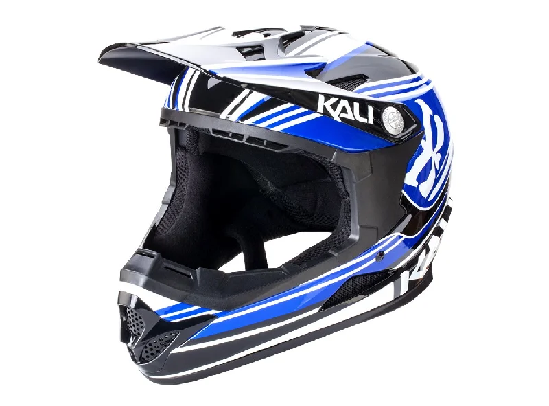 Thin trail helmet pad-Bicycle helmet blank clear-Kali Zoka Full Face Helmet - Slash - Blue-Black