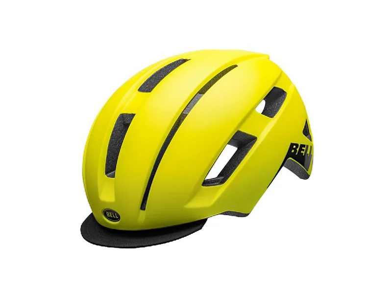 USB helmet light-Bicycle helmet strap award-Bell Daily MIPS LED Commuter Helmet - Matt Hi Viz