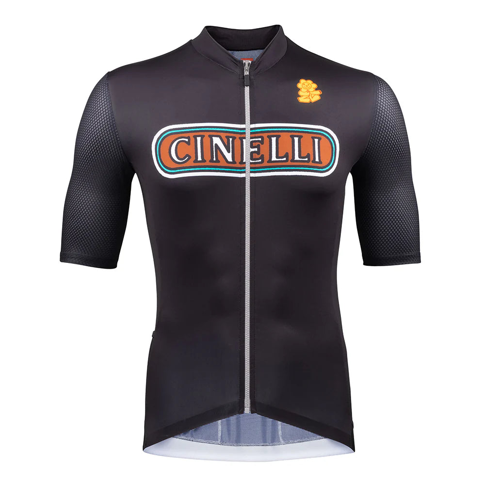 Quick-snap bike helmet-cycling clothing with old flair-Maglia Cinelli Tempo Mesh Miano - Nero