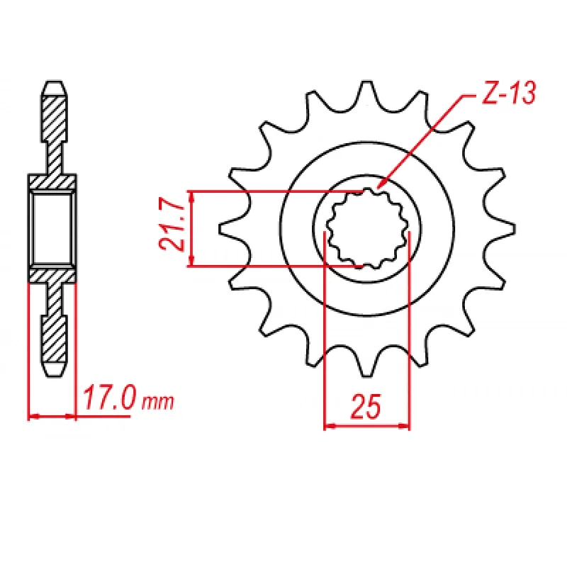 Lightweight shoulder pads-Slim trail shoulder pads-MTX 1381 Steel Front Sprocket #520 (16T) (10-MGZ-16)