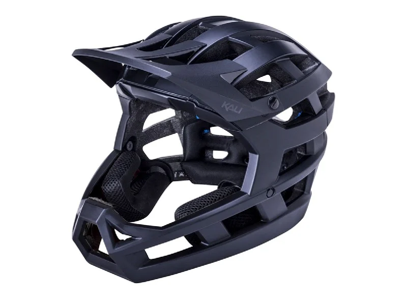 Soft trail knee supports-Bicycle helmet watch line-Kali Invader 2.0 Enduro Helmet - Matt Black