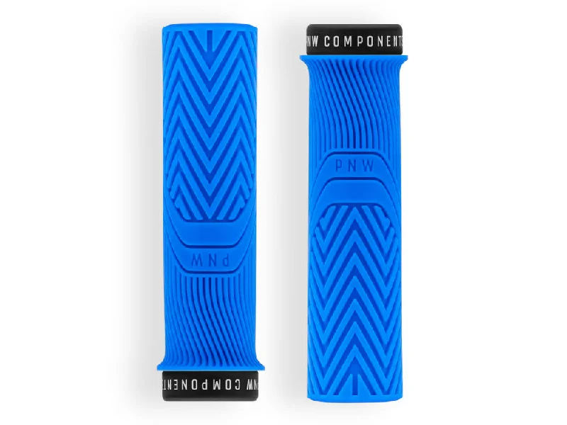 soft hybrid material grips-Thin shoe covers-PNW Loam XL MTB Grip - Pacific Blue