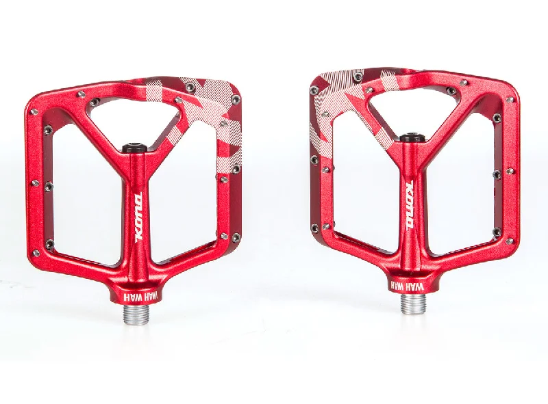 Durable seat sack-Kona Wah Wah 2 Alloy Platform Pedals - Red