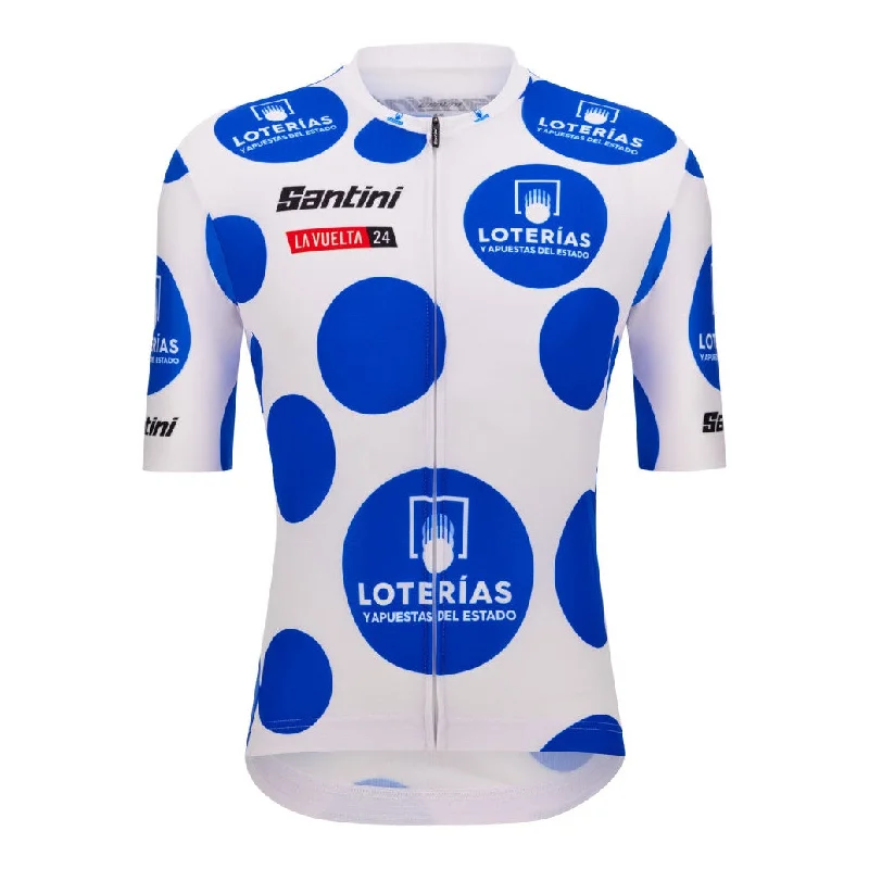 Thin sun cap-cycling clothing for brutal land-Maglia Santini Pois Vuelta Espana 2024