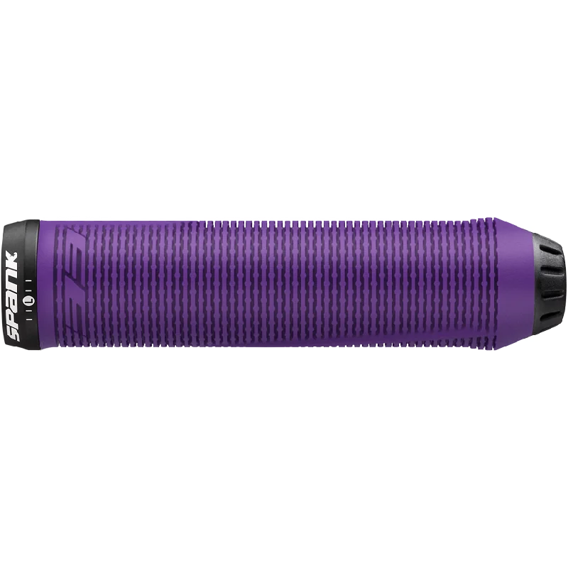 white grooved grips-Thin seat shield-Spank Spike Grips 33 - Purple