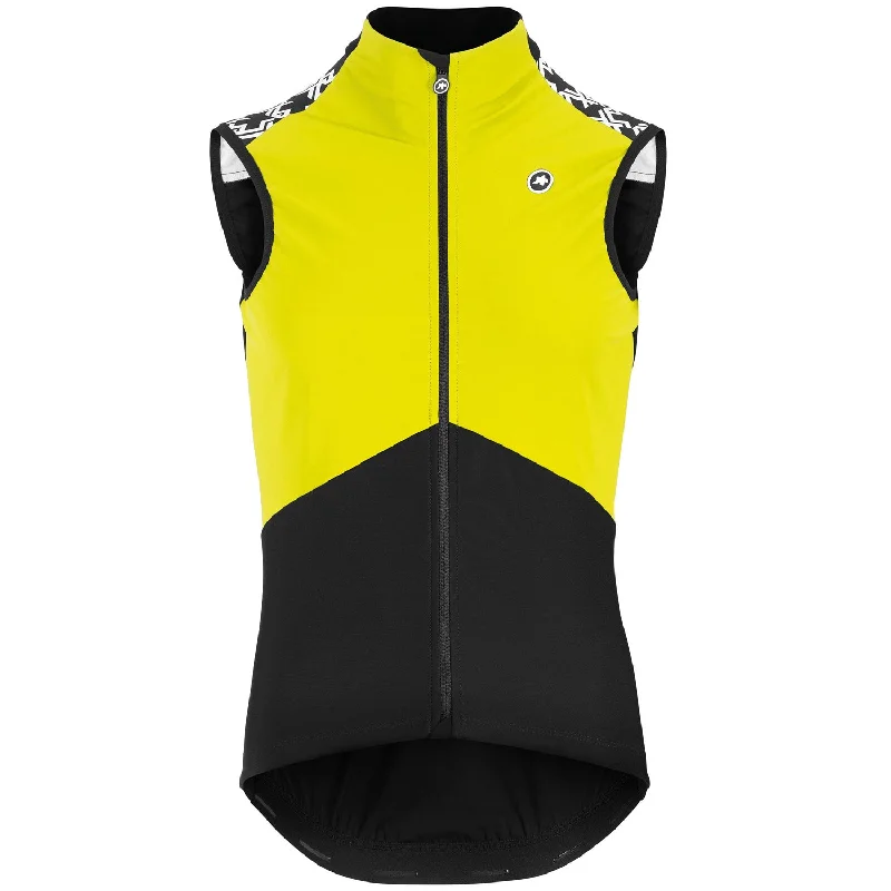 Soft knee pads-cycling clothing for soggy routes-Gilet Assos Mille GT Airblock - Giallo