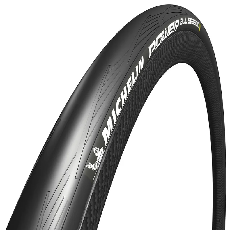 Compact tire kit-Reflective gravel shoes-Michelin Power All Season Hybrid Tire 700x28C Folding Clincher Aramid Protek+ 3x60TPI Black