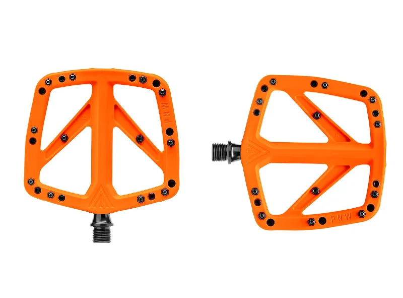 Soft toe straps-PNW Range Composite Flat Pedal - Safey Orange