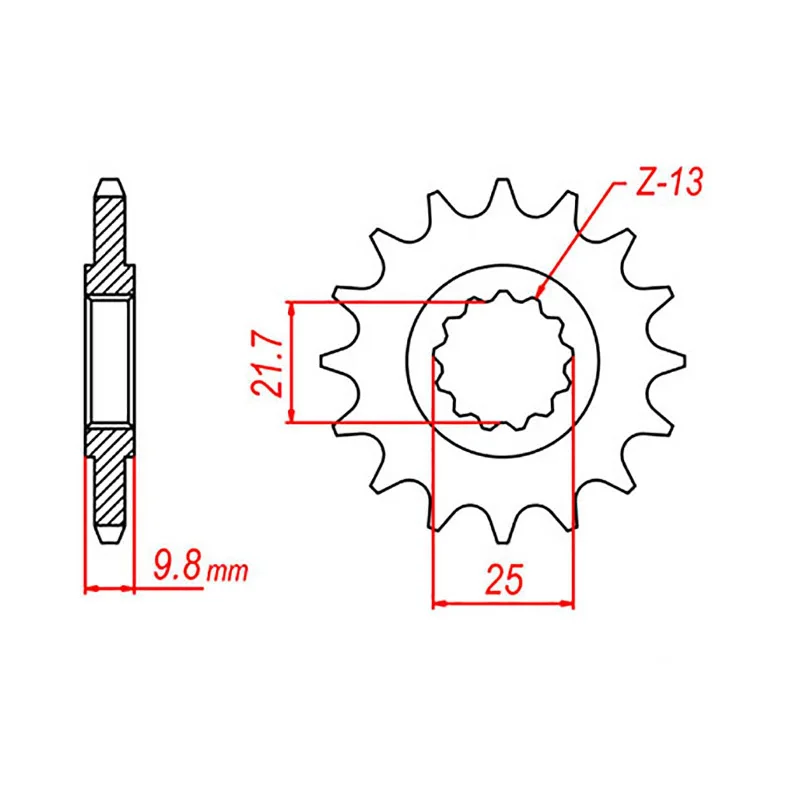 Dual-purpose bike shoes-Soft gravel jersey-MTX 1587 Steel Front Sprocket #428 (19T) (10-3FH-19)