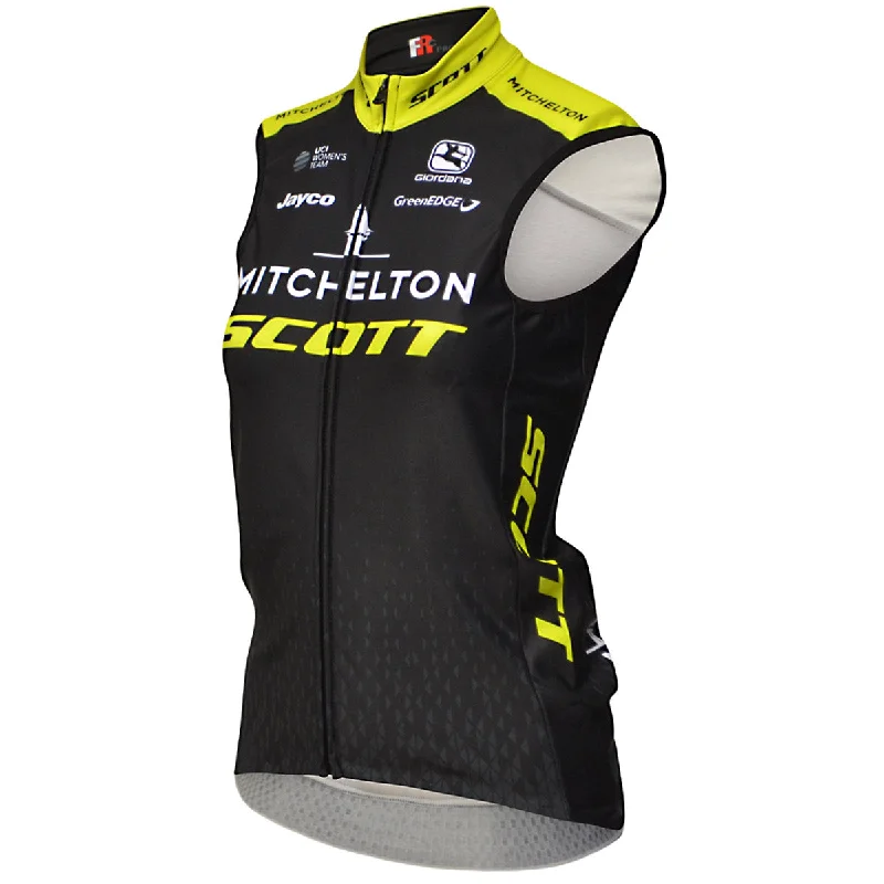 Soft trail cushions-cycling clothing for tranquil rides-Gilet Donna Giordana FR-C Pro Mitchelton Scott G-Shield 2018