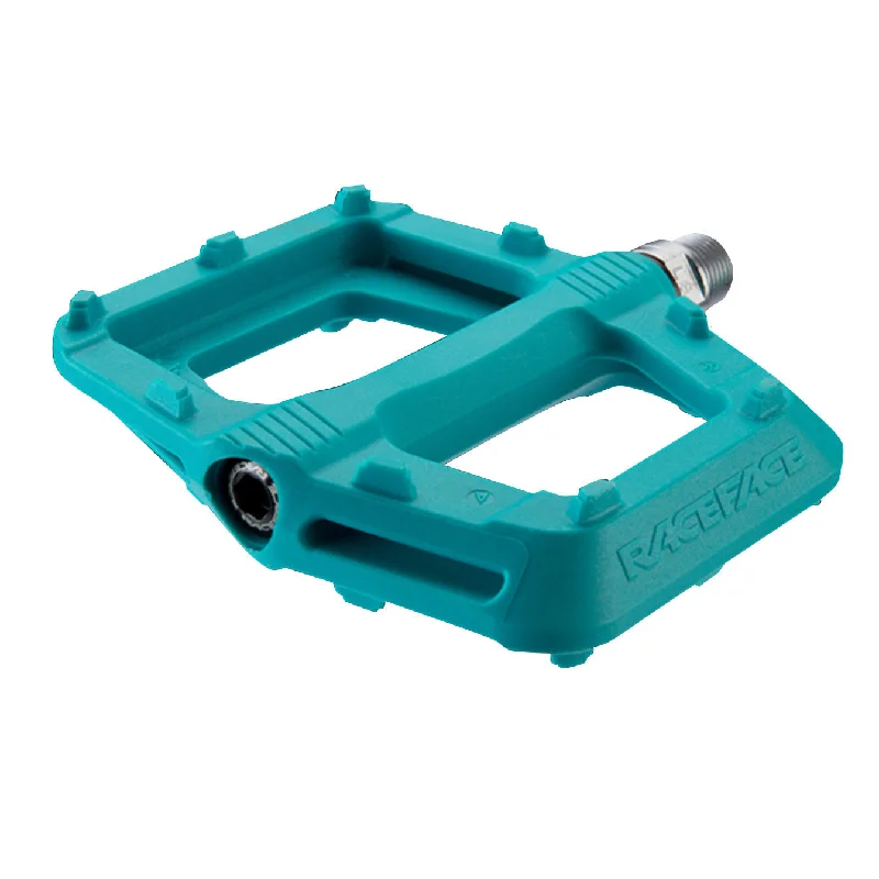 Grip-enhanced bike gloves-Race Face Ride Flat Pedals - Turquoise