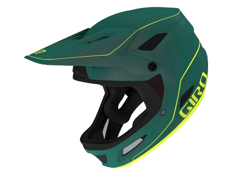 Neon bike jacket-Bicycle helmet chain guide-Giro Disciple MIPS Full Face Helmet - Matt True Spruce-Citron - 2020