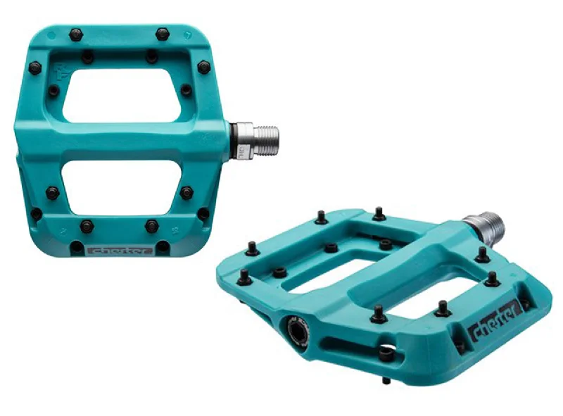 Durable gravel shoes-Race Face Chester Flat Pedals - Turquoise