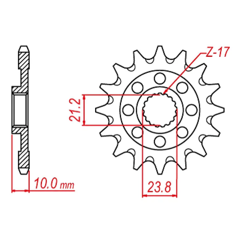 Firm trail grips-Slim trail wrist pads-MTX 1443 Hornet Lightweight Steel Front Sprocket #520 (13T) (10B-443-13)