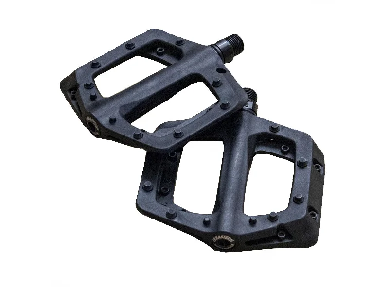 Tough gravel shoes-Eastern Linx MTB Flat Pedals - Black