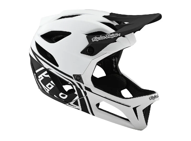 Neon trail raincoat-Bicycle helmet web move-Troy Lee Designs Stage MIPS Full Face Helmet - Stealth - White - 2019