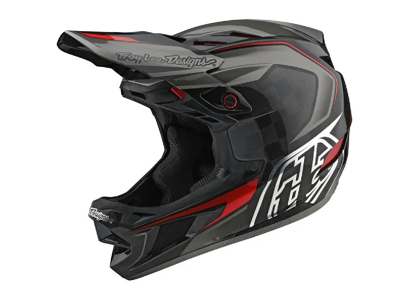 Reflective trail trunks-Bicycle helmet dream path-Troy Lee Designs D4 Carbon MIPS Full Face Helmet - Exile - Gray - 2021