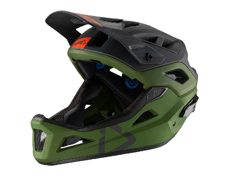 Packable rain shell-Bicycle helmet outfit chain-Leatt DBX 3.0 Enduro V19.1 Full Face Helmet - Forest