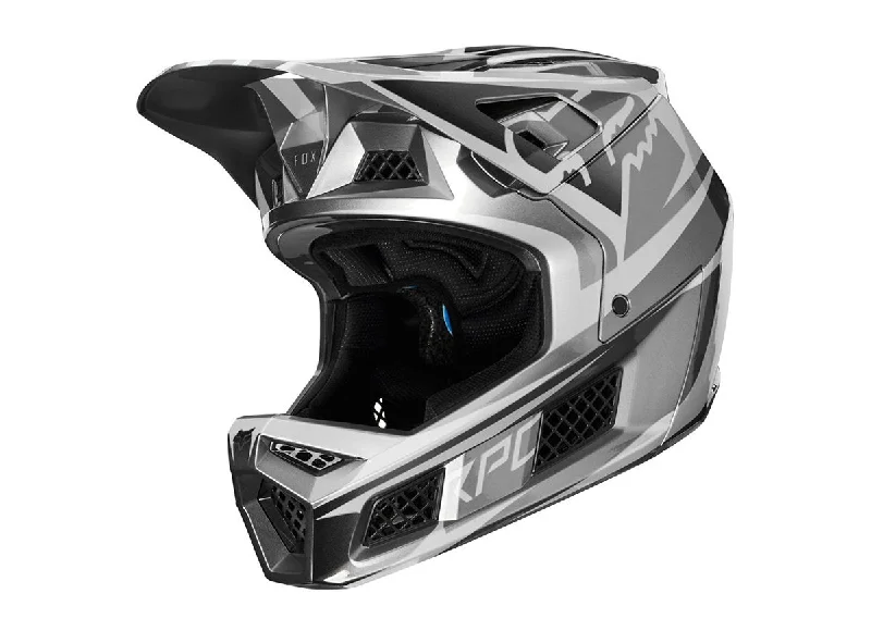 Insulated trail gloves-Bicycle helmet whole tough-Fox Racing Rampage Pro Carbon Full Face Helmet - Weld - Metallic Silver - 2019