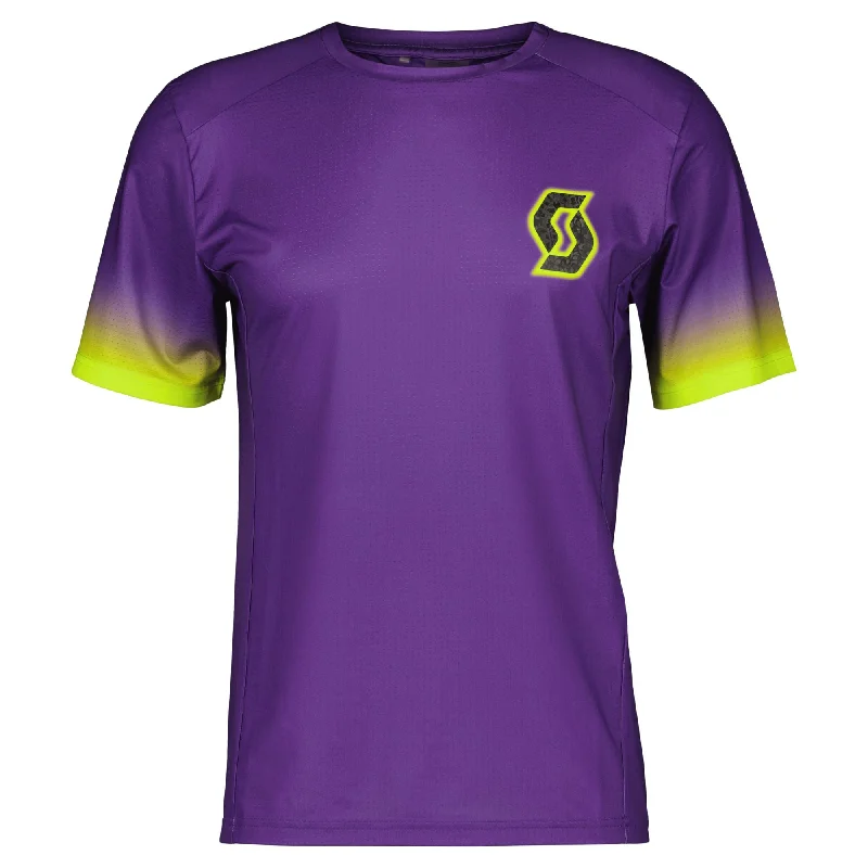 Soft wool base layer-cycling clothing for hasty riders-Maglia Scott MTB RC Progressive - Viola