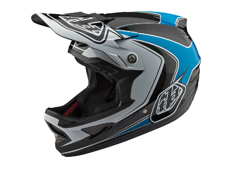 Breathable road shoes-Bicycle helmet rope lid-Troy Lee Designs D3 Carbon MIPS Full Face Helmet - Mirage - Ocean - 2018