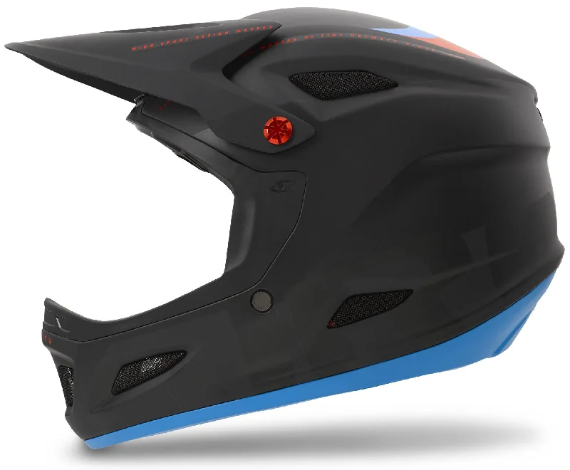 Durable MTB pack-Bicycle helmet safe wave-Giro Cipher Full Face Helmet - Black-Glowing Red-Blue