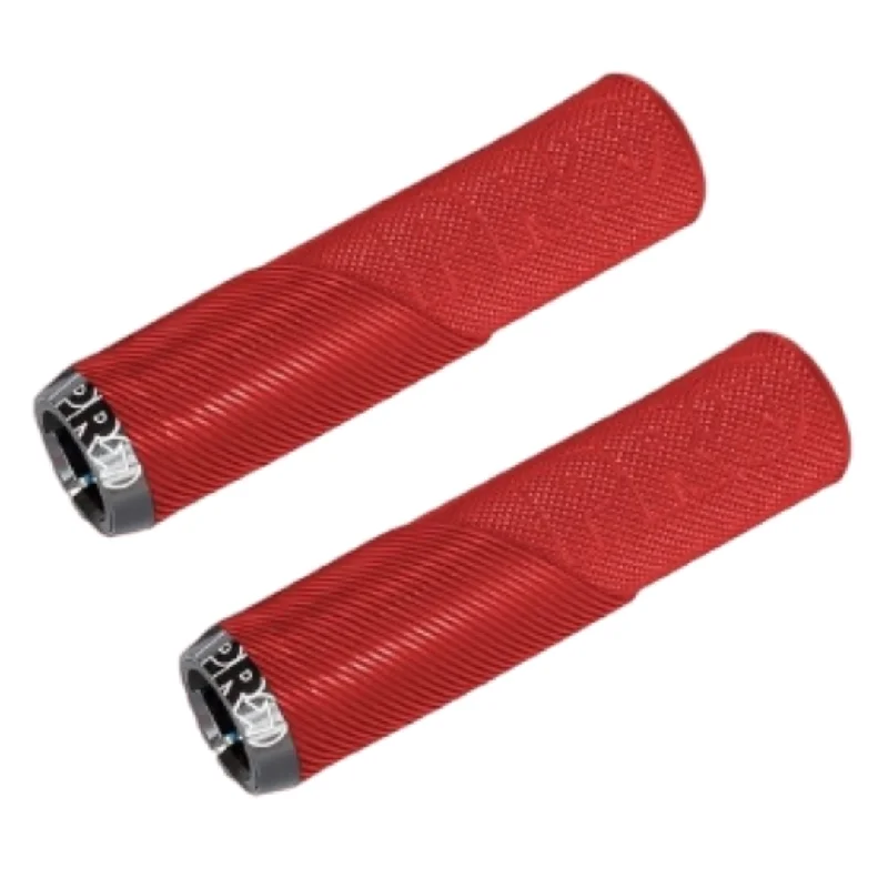 anti-vibration discreet bicycle grips-Soft trail ankle pads-Pro Lock On Trail Grips - Red