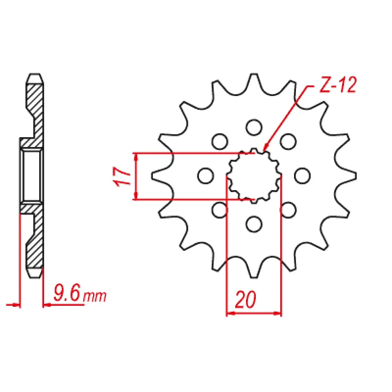 Neon wrist bands-Cooling trail cap-MTX 1905 Steel Front Sprocket #428 (13T) (10-1905-13)