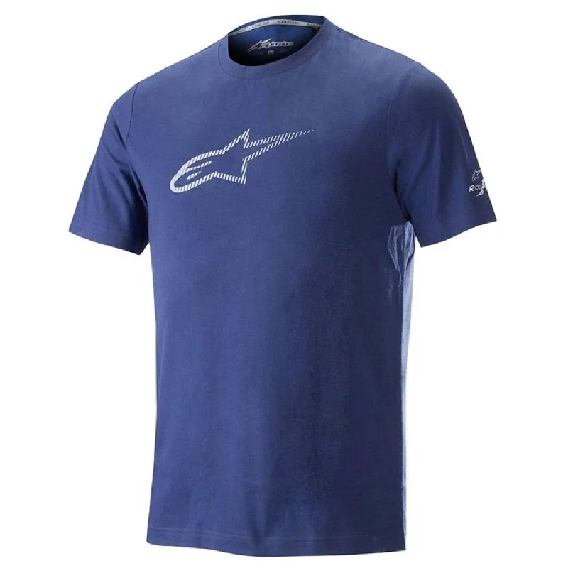 Thin seat cover-cycling clothing with rally meets-T-Shirt Alpinestars Ageless V2 Tech - Blu