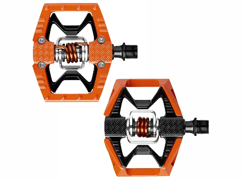 Thin bike shirt-Crank Brothers Double Shot Hybrid Pedals - Orange