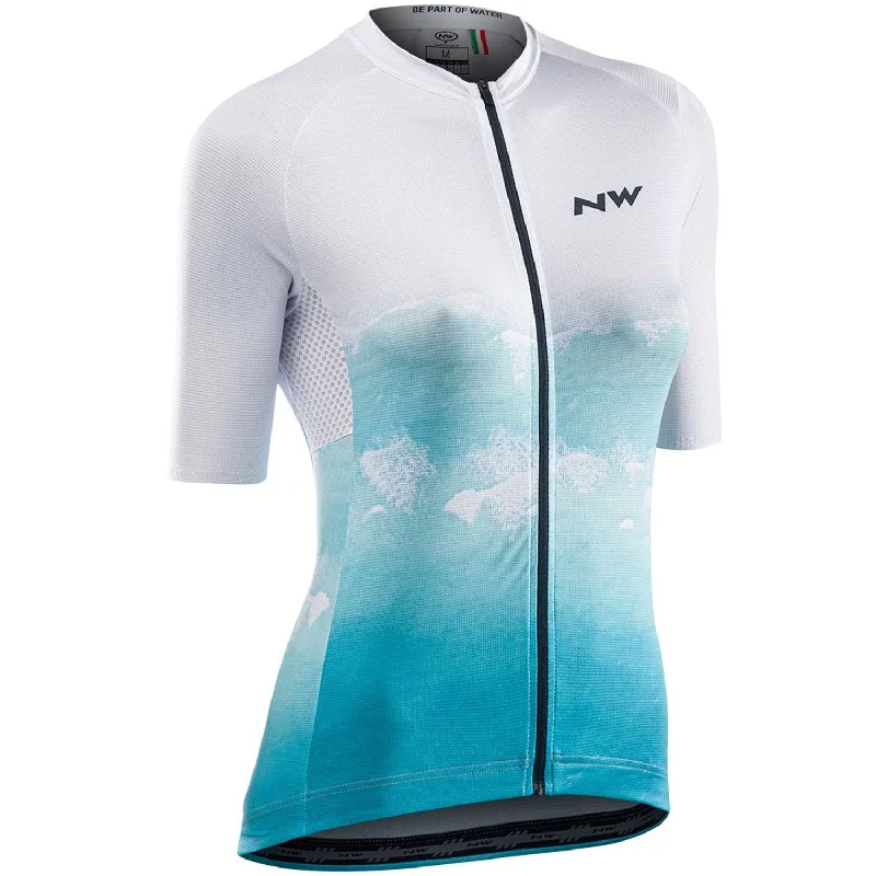 Durable gravel soles-cycling clothing for vast hauls-Maglia donna Northwave Water - Bianco