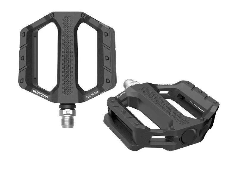 Neon trail shield-Shimano EF202 E-Bike Flat Pedals - Black