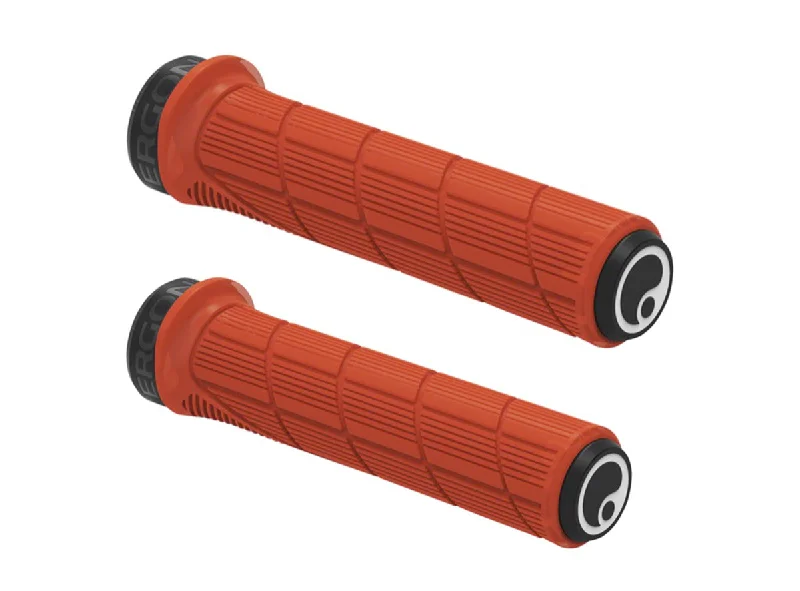 soft luxury bicycle grips-Windproof trail gloves-Ergon GD1 Evo Factory Grips - Frozen Orange