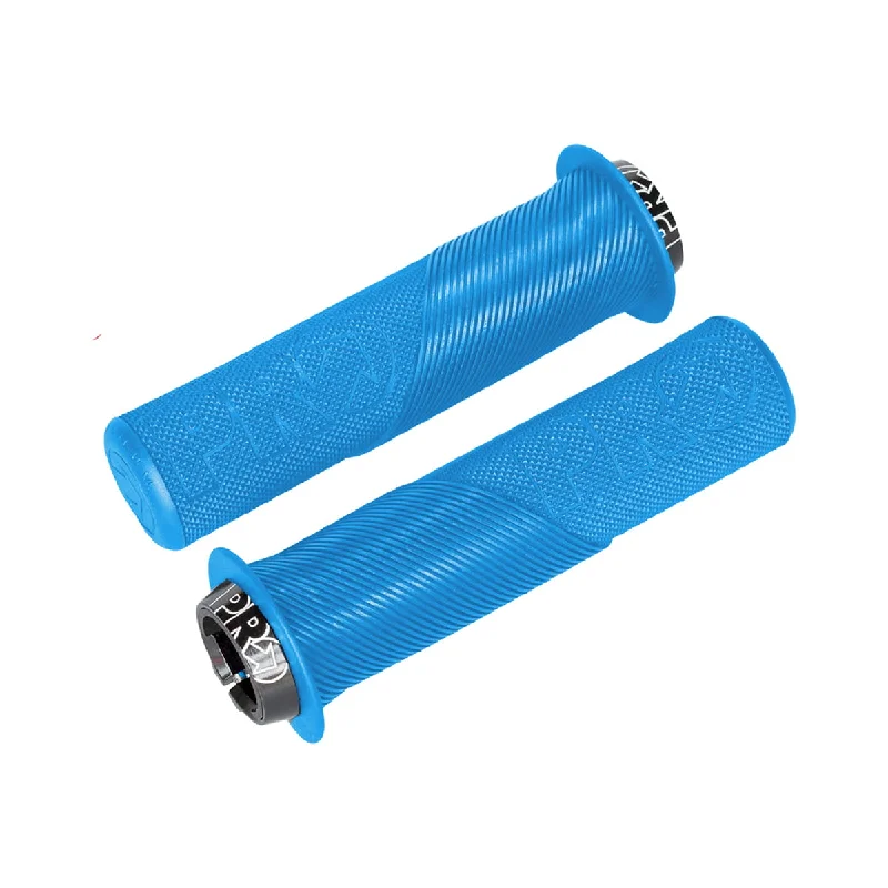 extra long ventilated bicycle grips-Airy trail raincoat-Pro Lock On Trail Grips - Flange - Blue