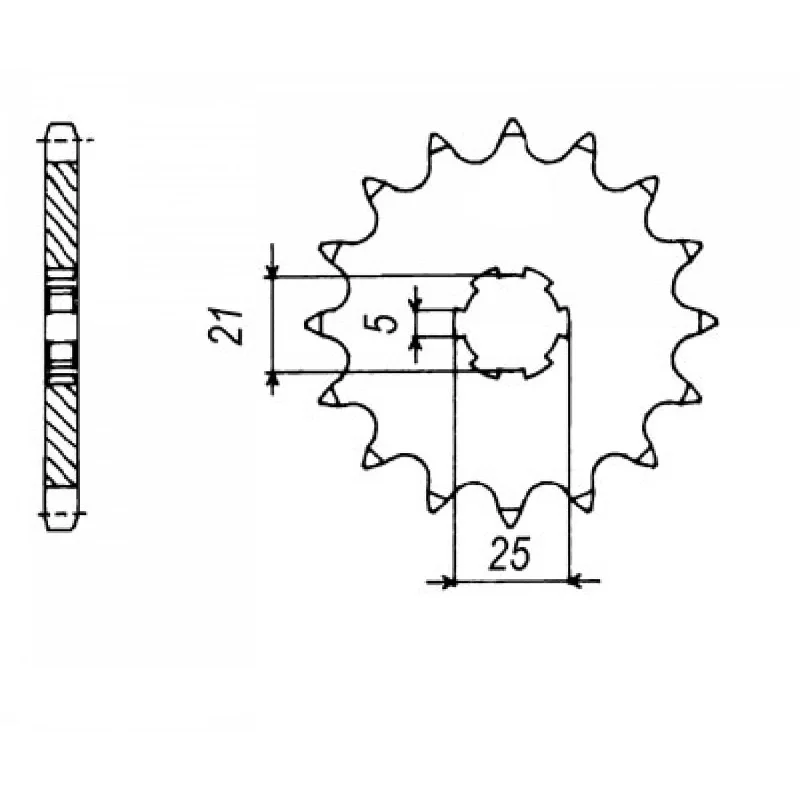 Neon pedal bands-Firm trail vest-MTX 1467 Steel Front Sprocket #428 (14T) (10-074-14)