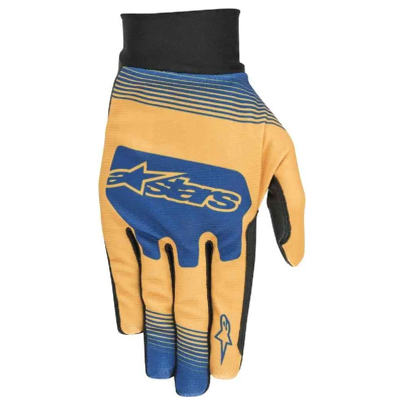 Firm shin pads-cycling clothing with leg pads-Guanti Alpinestar Teton Plus - Giallo blu