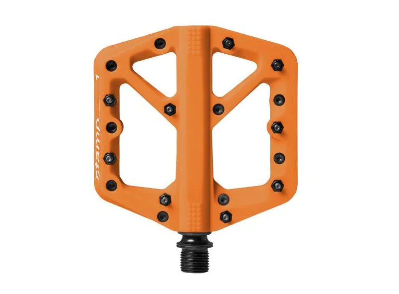 Neon trail shield-Crank Brothers Stamp 1 Platform Pedals - Orange