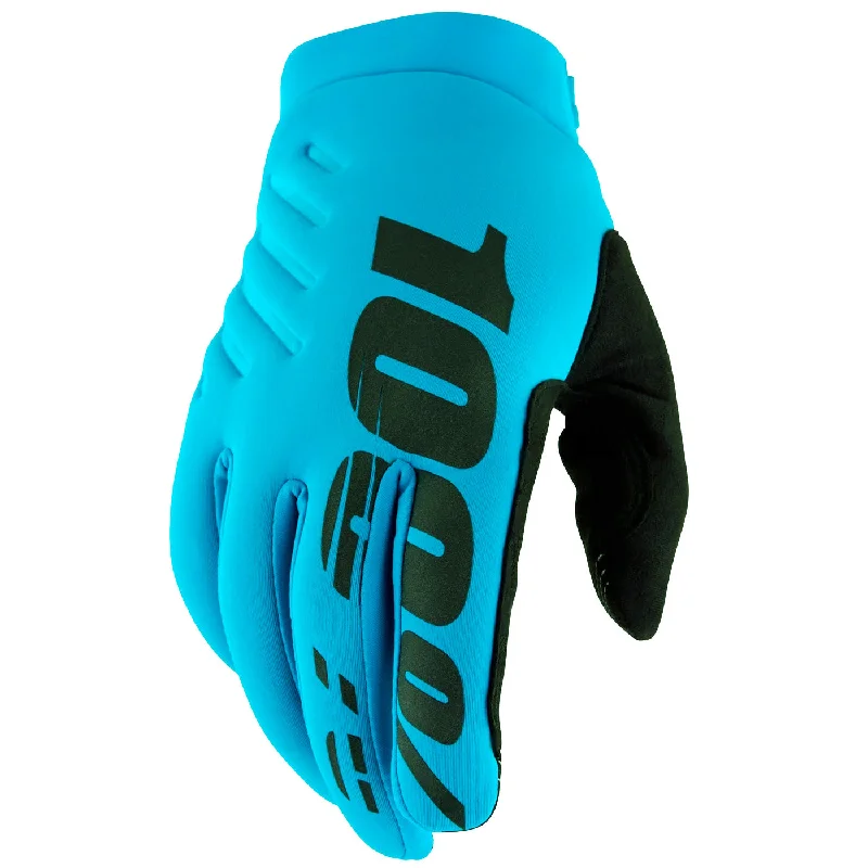 Soft trail jersey-cycling clothing for savage routes-Guanti 100% Brisker - Azzurro