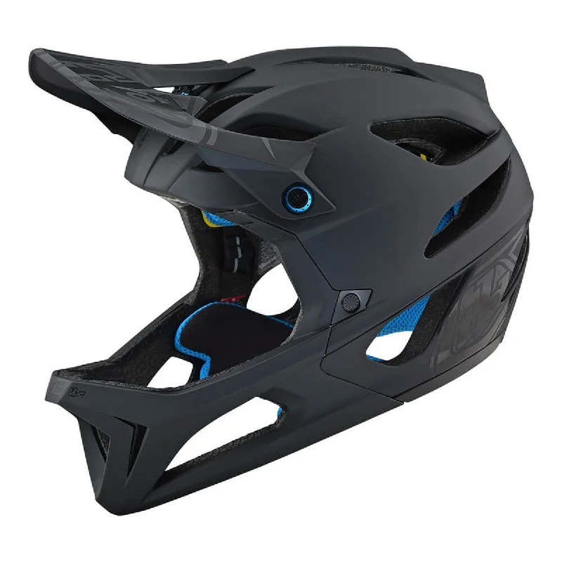 Tough trail seat pad-Bicycle helmet shield current-Troy Lee Designs Stage MIPS Enduro Full Face Helmet - Stealth - Black