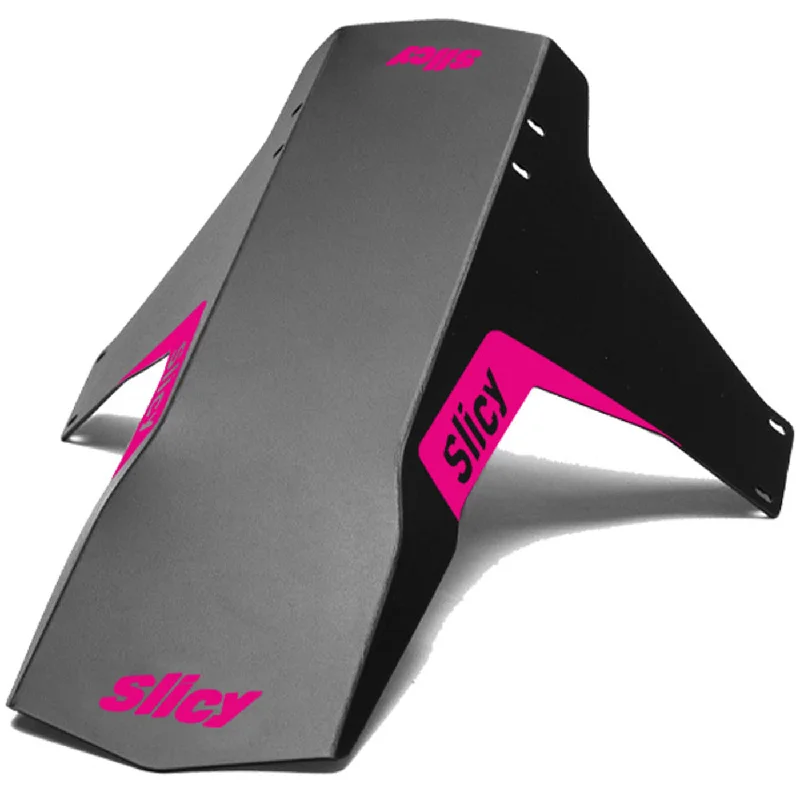 Sleek bike helmet-Parafango Slicy DH Logo - Rosa