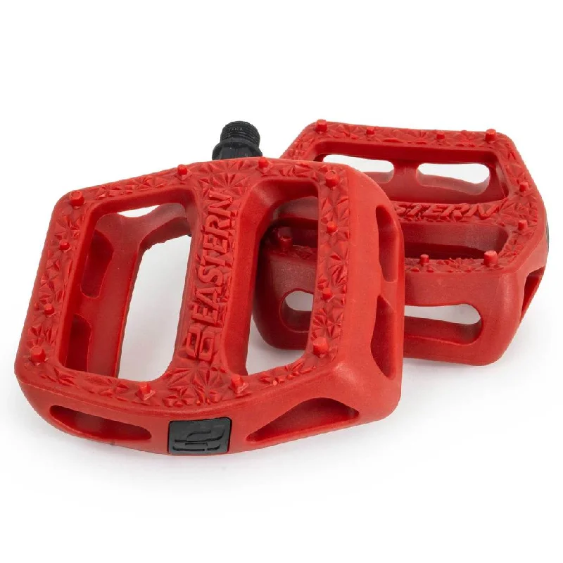 Thin frame protector-Eastern Facet BMX Pedals - Red