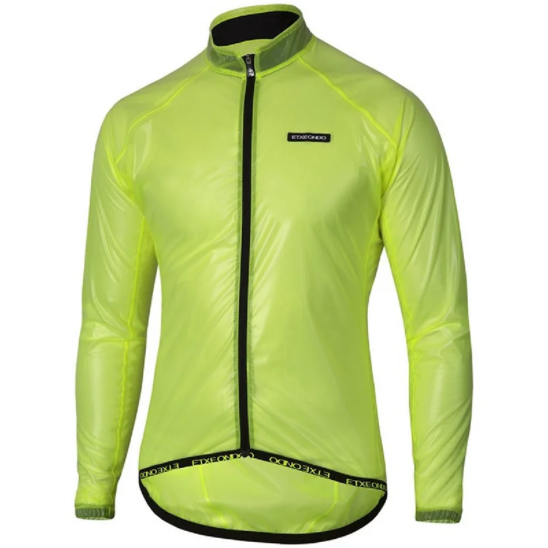 Neon trail shield-cycling clothing with trim flair-Mantellina Etxeondo Busti 19 - Giallo