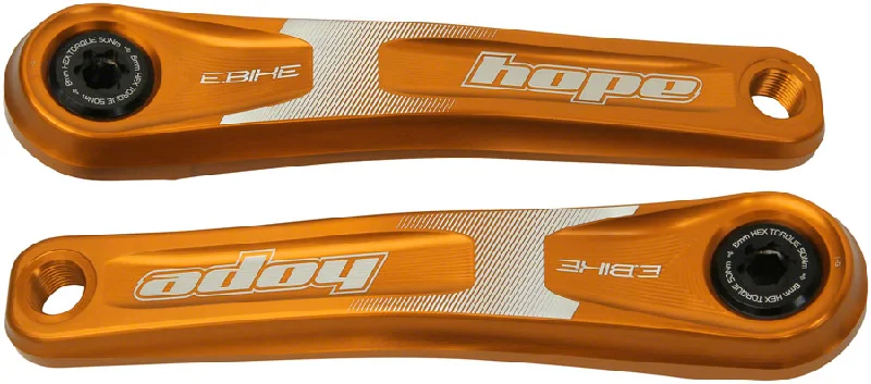 Neon shoe bands-Bicycle yearly sub-Hope Ebike Crank Arm Set - 155mm ISIS Specialized Offset Orange