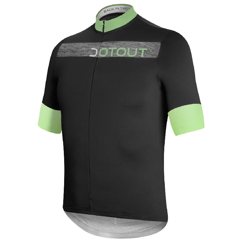 Firm gravel gloves-cycling clothing with leg pads-Maglia Dotout Horizon - Nero lime