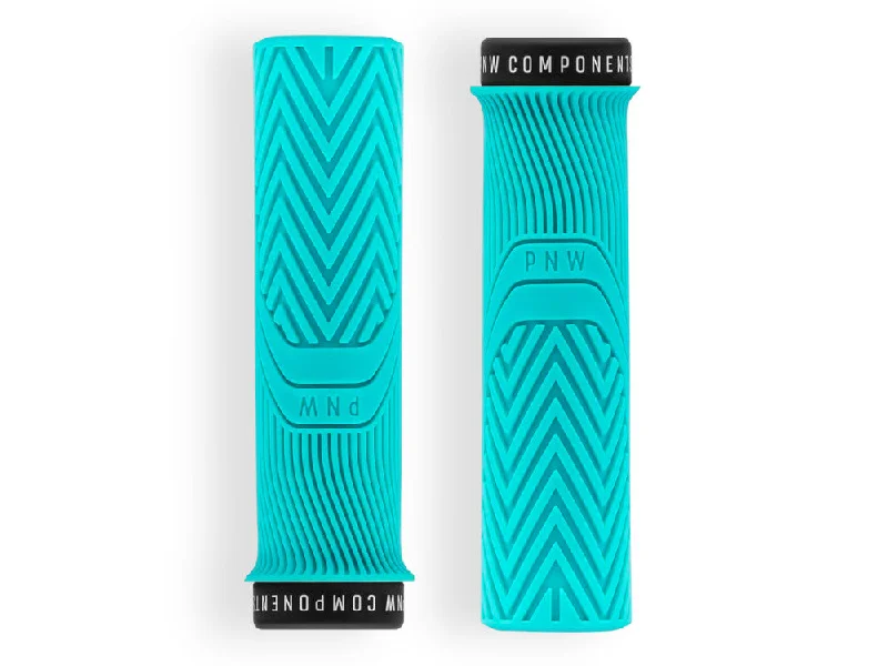 extra long luxury bicycle grips-Warm trail gloves-PNW Loam XL MTB Grip - Seafoam Teal